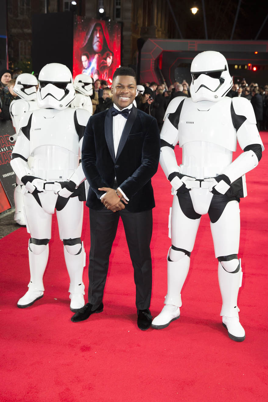 John Boyega at the Star Wars Last Jedi European Premier